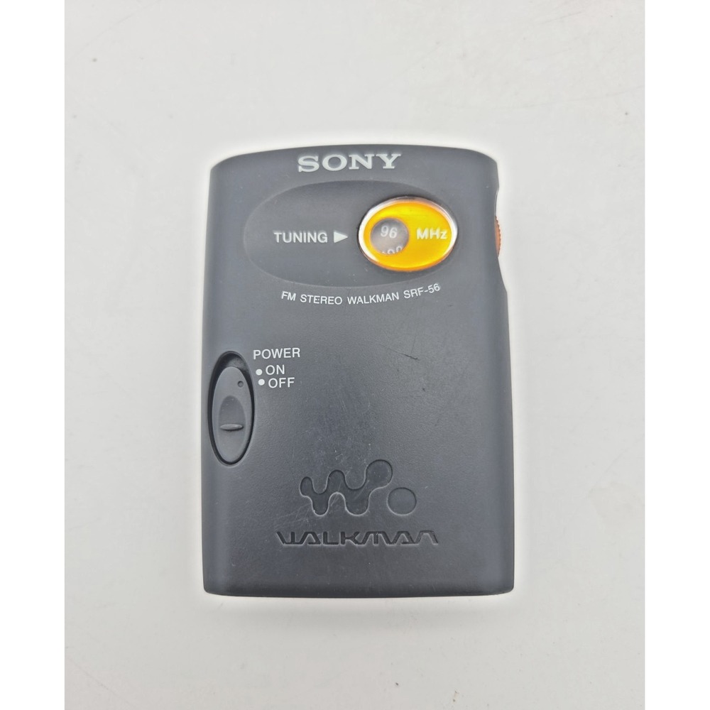 Sony FM Stereo Walkman SRF-56 Radio Player VTG W/Belt Clip - Tested Works